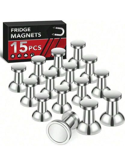 Fridge Magnets Whiteboard 15 Pcs, Refrigerator Magnets Strong Magnets Office Small Neodymium Magnets