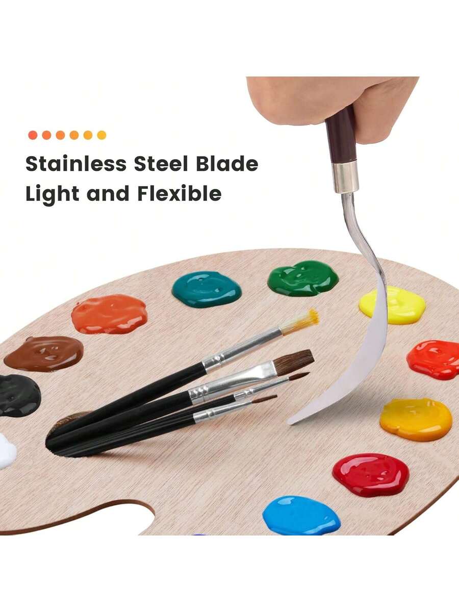 10PCS Palette Knife Set, Stainless Steel Painting Knife Set with Flexible Spatula