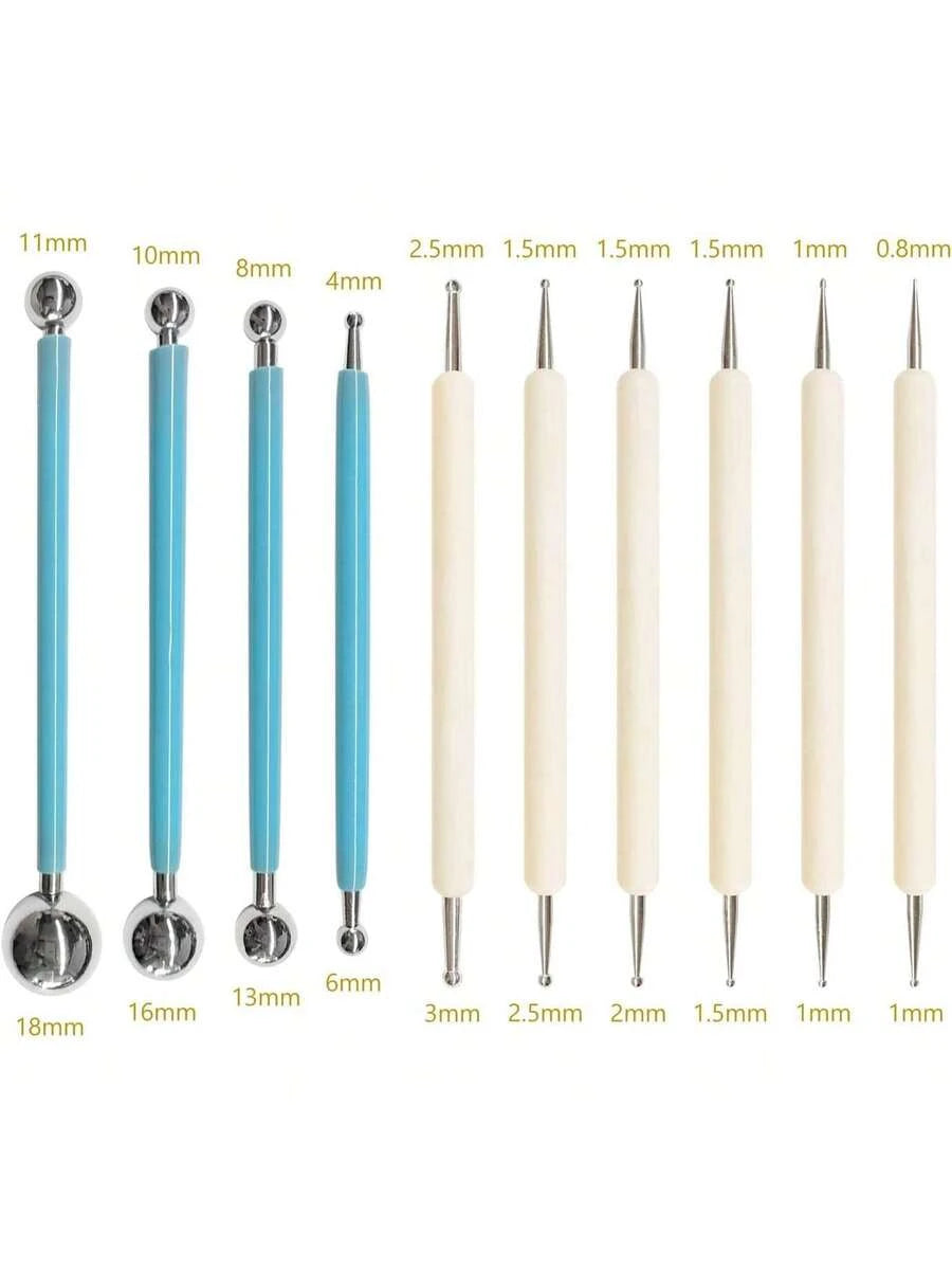 10Pcs Dotting Tools, Ball-End Art Tools for Rock Painting and Pottery