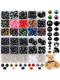 1100PCS Safety Eyes Noses for Crochet, 5-16mm Black Plastic Safety Eyes with Washers