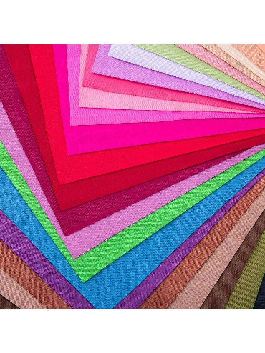 50 Pieces Multi-Colors Fabric Patchwork Mixed Squares Bundle, Sewing Quilting Craft (3.9 X 3.9 in)