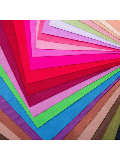 50 Pieces Multi-Colors Fabric Patchwork Mixed Squares Bundle, Sewing Quilting Craft (3.9 X 3.9 in)
