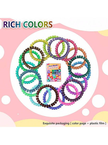 Beads Bulk Kandi Beads, Necklace Jewelry Making Hair Braiding Bracelets Making Kits 1000 PCS