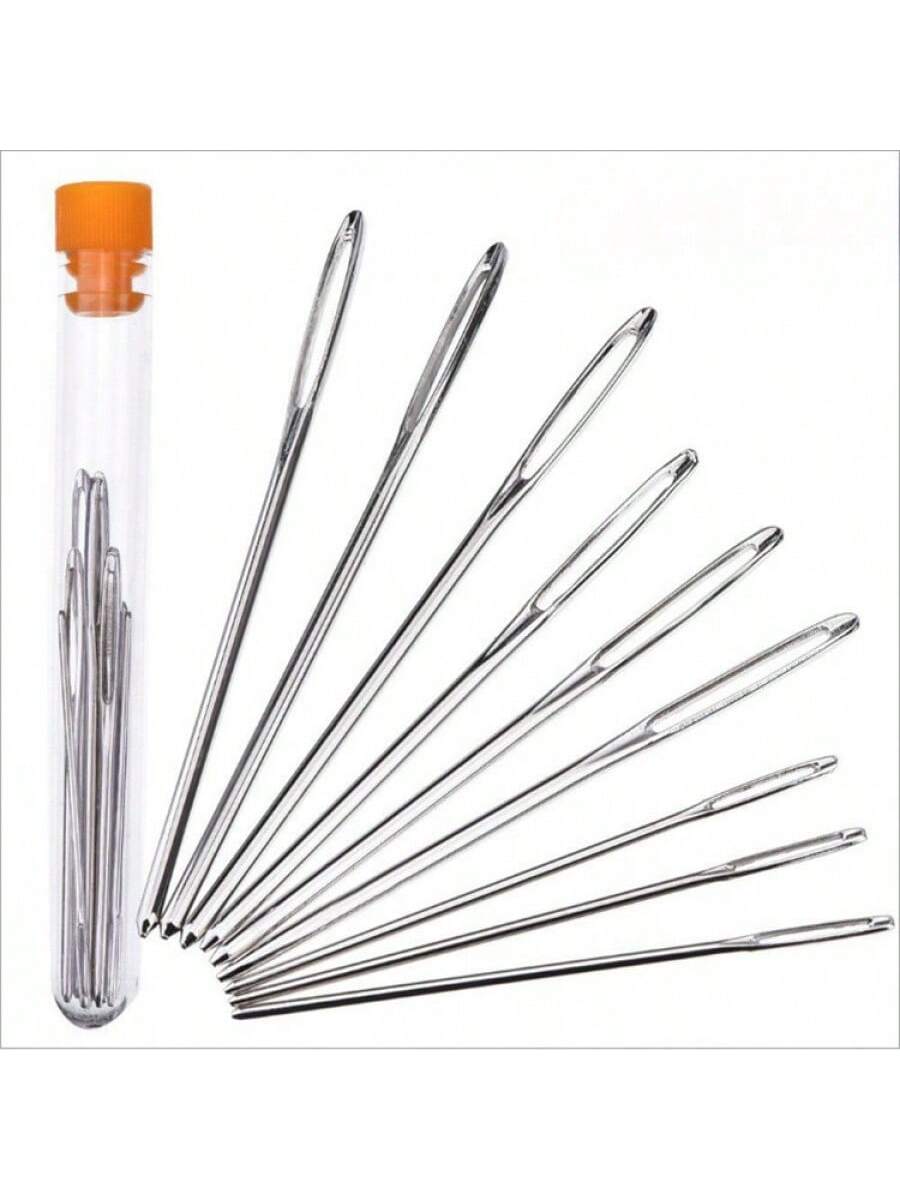 9 Pcs Knitted Needle Set, Stainless Steel Crochet Hook for Clothes Making and Scarf Knitting