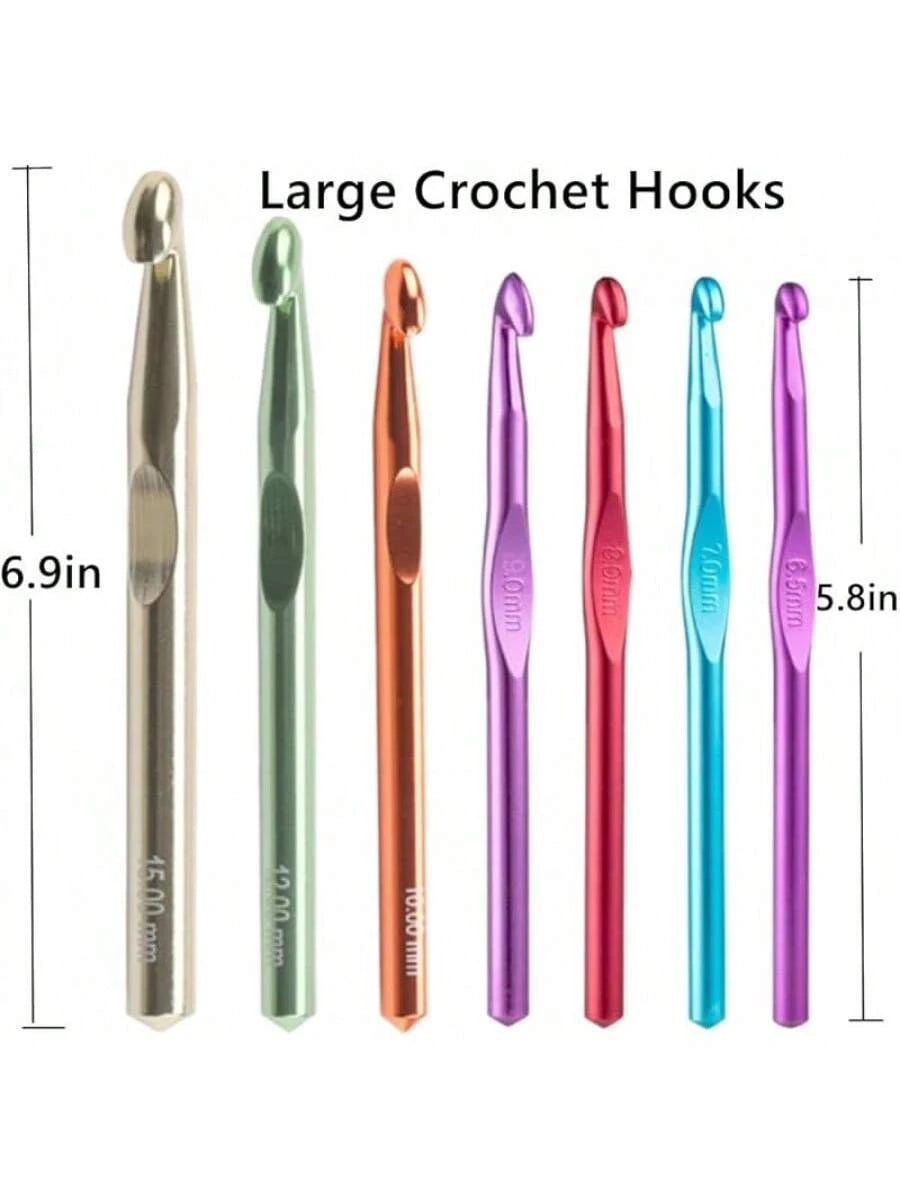 Crochet Hook Set (14 Sizes), Ergonomic Soft Grip Crochet Hooks with Case