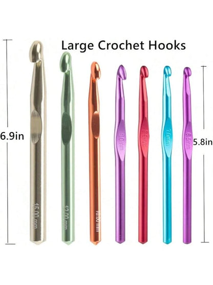 Crochet Hook Set (14 Sizes), Ergonomic Soft Grip Crochet Hooks with Case