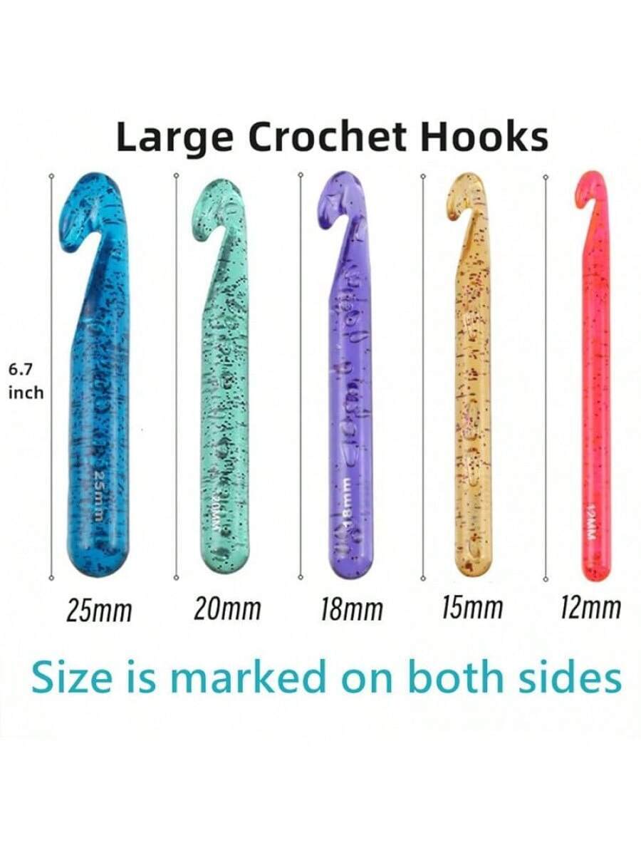 Crochet Hook Set (14 Sizes), Ergonomic Soft Grip Crochet Hooks with Case
