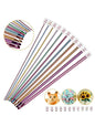 11pcs Crochet Hooks Set, Ergonomic Aluminum Knitting Needles with Comfort Grip