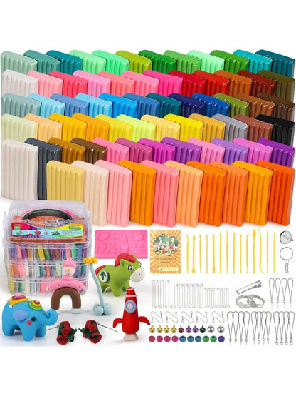 Polymer Clay 70 Colors, CiaraQ Modeling Clay for Kids Oven Bake Clay with Sculpting Tools