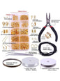 900pcs Jewelry Making Starter Kit, Earrings Necklace Findings DIY Beads Plier Tools Set