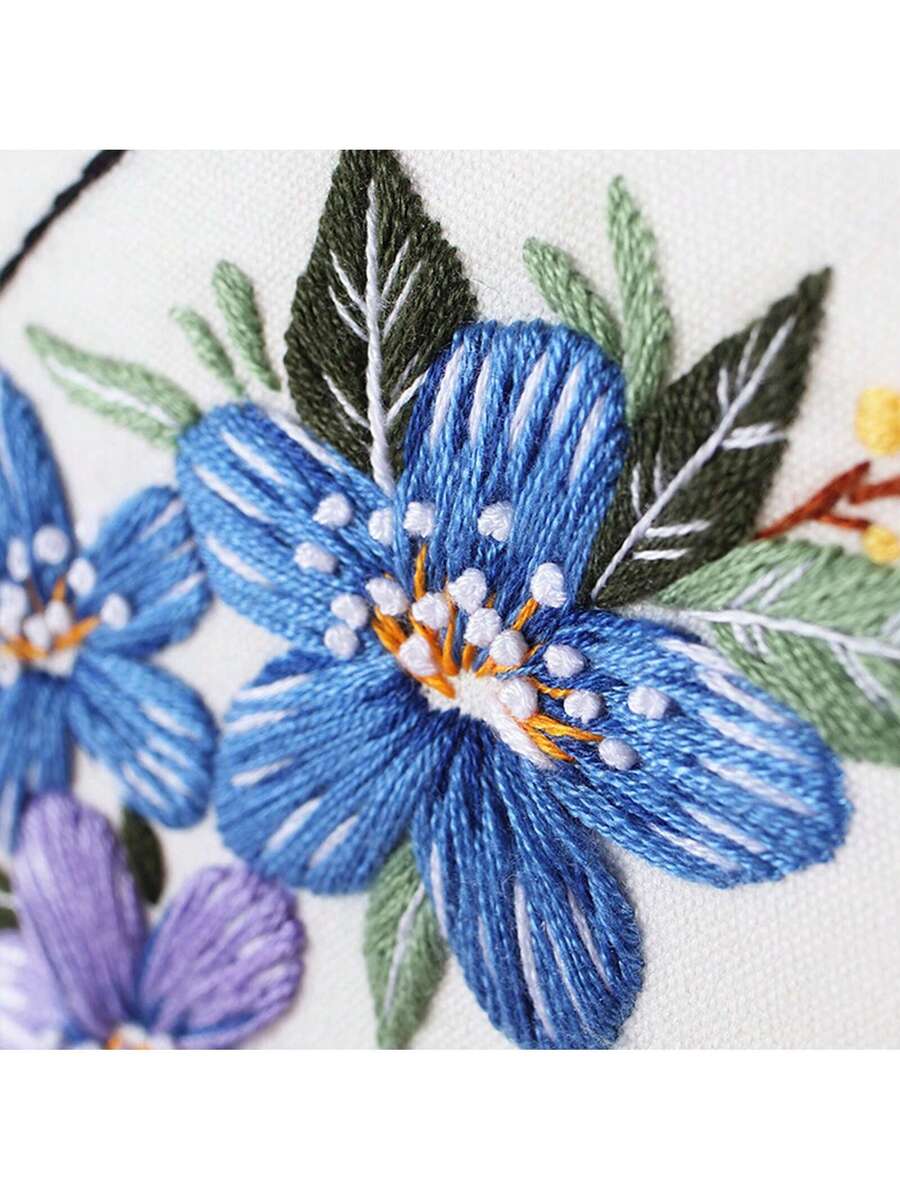 3 Sets Embroidery Stitch Practice Kit for Beginners, Include Cloth, Hoops And Threads, Stamped Cross Stitch For Craft Lover