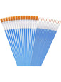 30 Pcs Small Paint Brushes Bulk, Nylon Hair Flat Tip Round Plastic Brushes