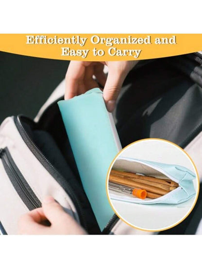 Bamboo Crochet Hooks 33-Pcs Set, 12 Sizes (3mm-12mm) with Blue Case