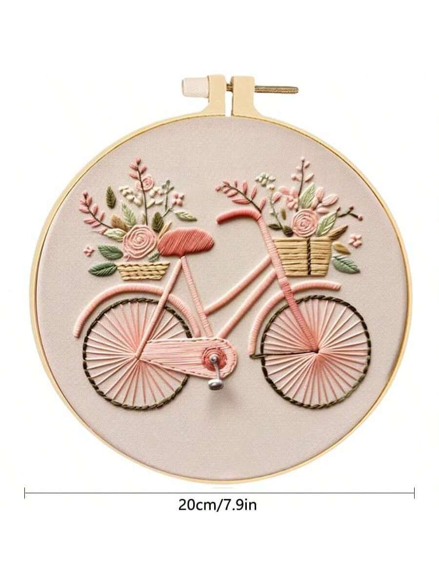 Embroidery Kits for Adults Beginner, 3 Pcs DIY Cross Stitch Stamped Flower Pattern , Stitching Heart Sewing Kit 79 X 79 Inch