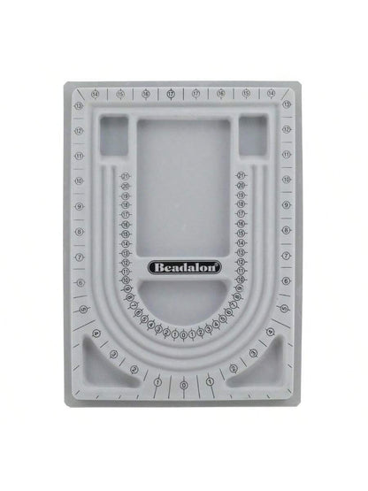 34-Inch U-Shape Bead Board Necklace Designing Tool Bead Tray With Flocked Surface