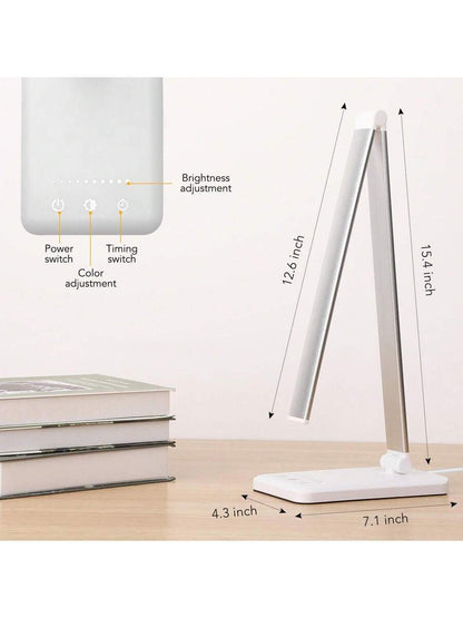 LED Desk Lamp with USB Charging Port, 5 Color Modes & 5 Brightness Levels