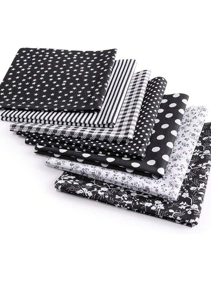 DIY Cotton Fabric Bundle, 19.7 X 19.7 Inches 7PCS Different Pattern Squares Patchwork Material