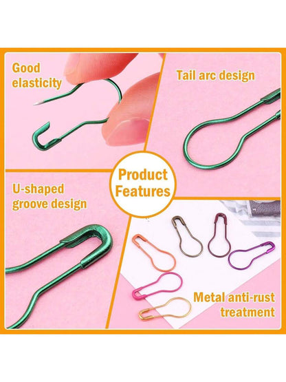 300 Pcs Crochet Markers, Metal Markers for Knitting and Crocheting,Markers Knitting And Crocheting, Safety Pins Fabric And Paper