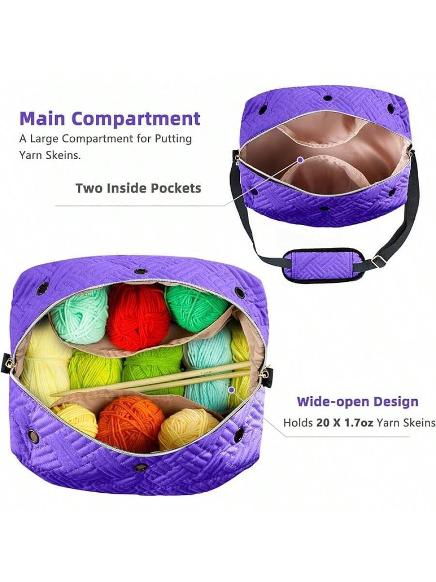 Crochet Bag Organizer, Knitting Bag Yarn Storage Organizer