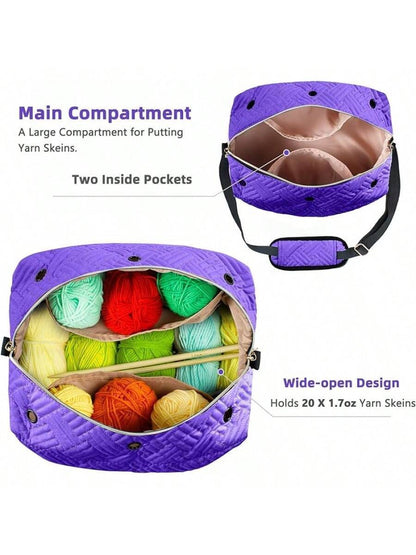 Crochet Bag Organizer, Knitting Bag Yarn Storage Organizer