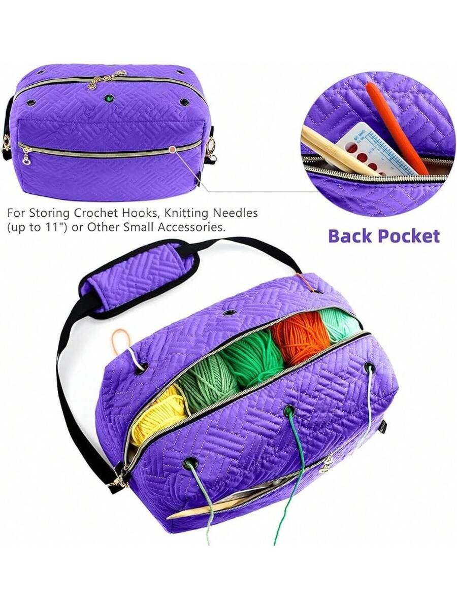 Crochet Bag Organizer, Knitting Bag Yarn Storage Organizer