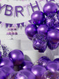 20-Piece Purple and White Confetti Metallic Latex Balloon Set - 12 Inch Purple & Platinum Helium Balloons for Proposal, Wedding, Birthday and Baby Shower Parties