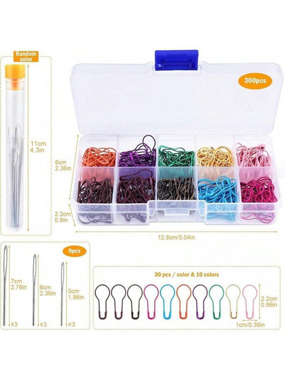 300 Pcs Crochet Markers, Metal Markers for Knitting and Crocheting,Markers Knitting And Crocheting, Safety Pins Fabric And Paper