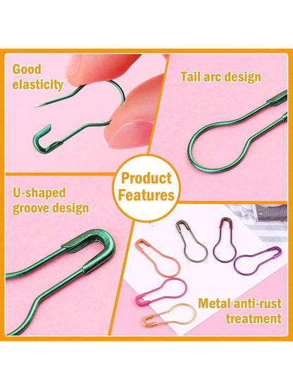 300 Pcs Crochet Markers, Metal Markers for Knitting and Crocheting,Markers Knitting And Crocheting, Safety Pins Fabric And Paper