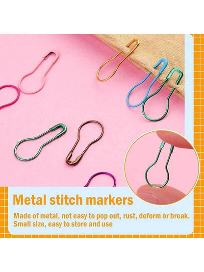 300 Pcs Crochet Markers, Metal Markers for Knitting and Crocheting,Markers Knitting And Crocheting, Safety Pins Fabric And Paper