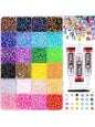 30000Pcs Resin Jelly Rhinestones for Bedazzling, Mixed Color 3mm Flatback Gems