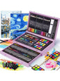 145-Piece Deluxe Art Set with 2x50 Sheet Drawing Pad in Wooden Art Box