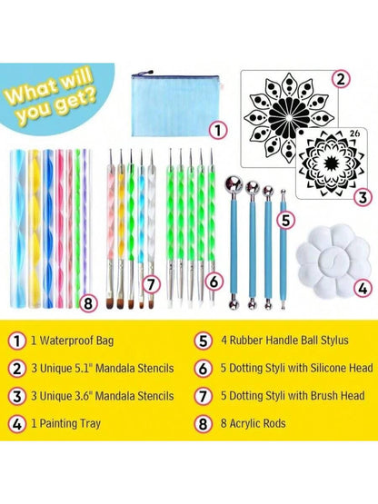 30 PCS Mandala Painting Tools, Mandala Dotting Tools Set