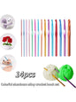 14-Piece Colorful Aluminum Crochet Hook Set  2-10 Mm Knitting Needles, Suitable For Beginners, Single-Head Knitting Crochet DIY Tools, Sweater Scarf Needles