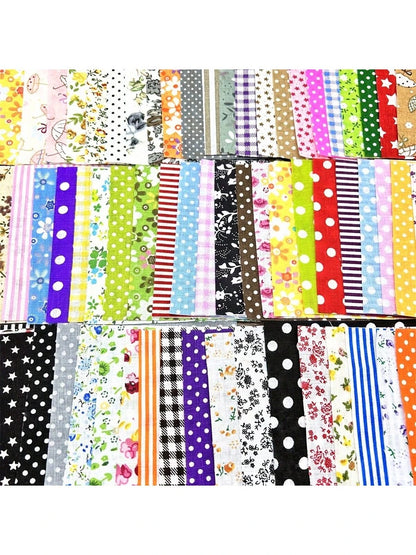 60 Pcs Pre-Cut Flower Fabric Squares, Ideal For DIY Crafts Quilting