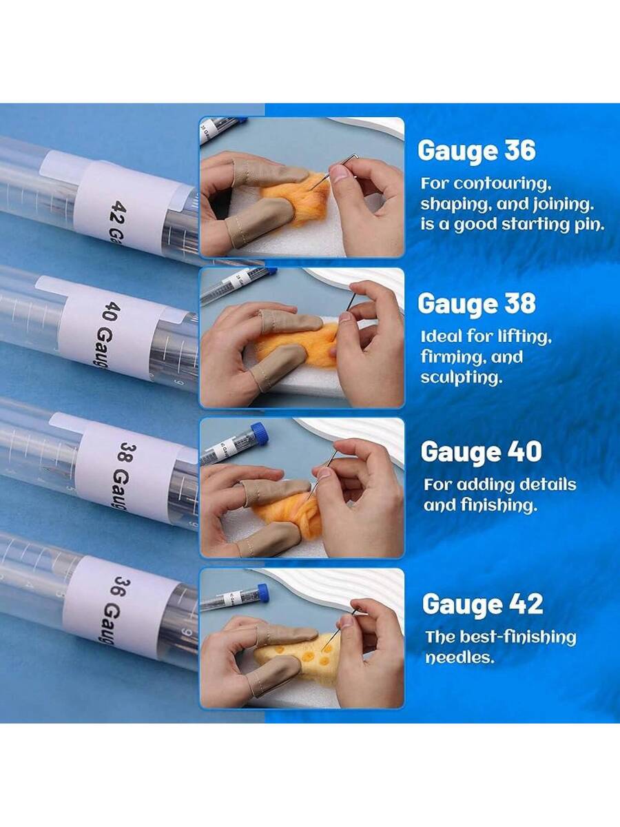 130 PCS Wool Felting Needles Kit with Metal Storage Box