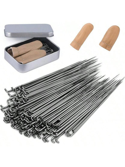 130 PCS Wool Felting Needles Kit with Metal Storage Box
