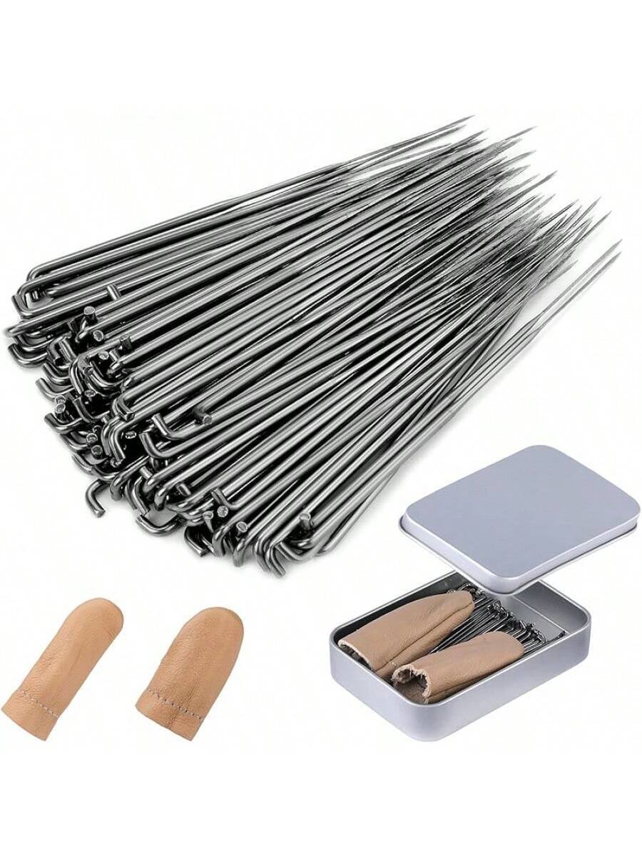 130 PCS Wool Felting Needles Kit with Metal Storage Box