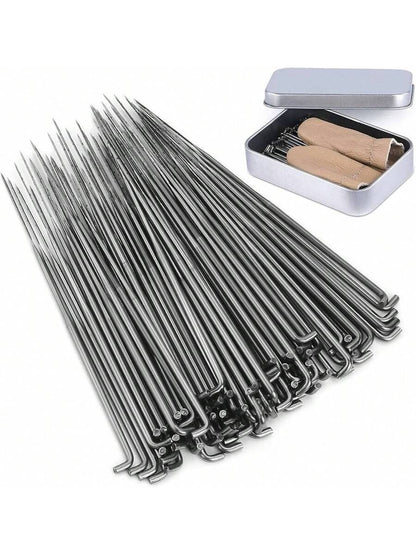 130 PCS Wool Felting Needles Kit with Metal Storage Box