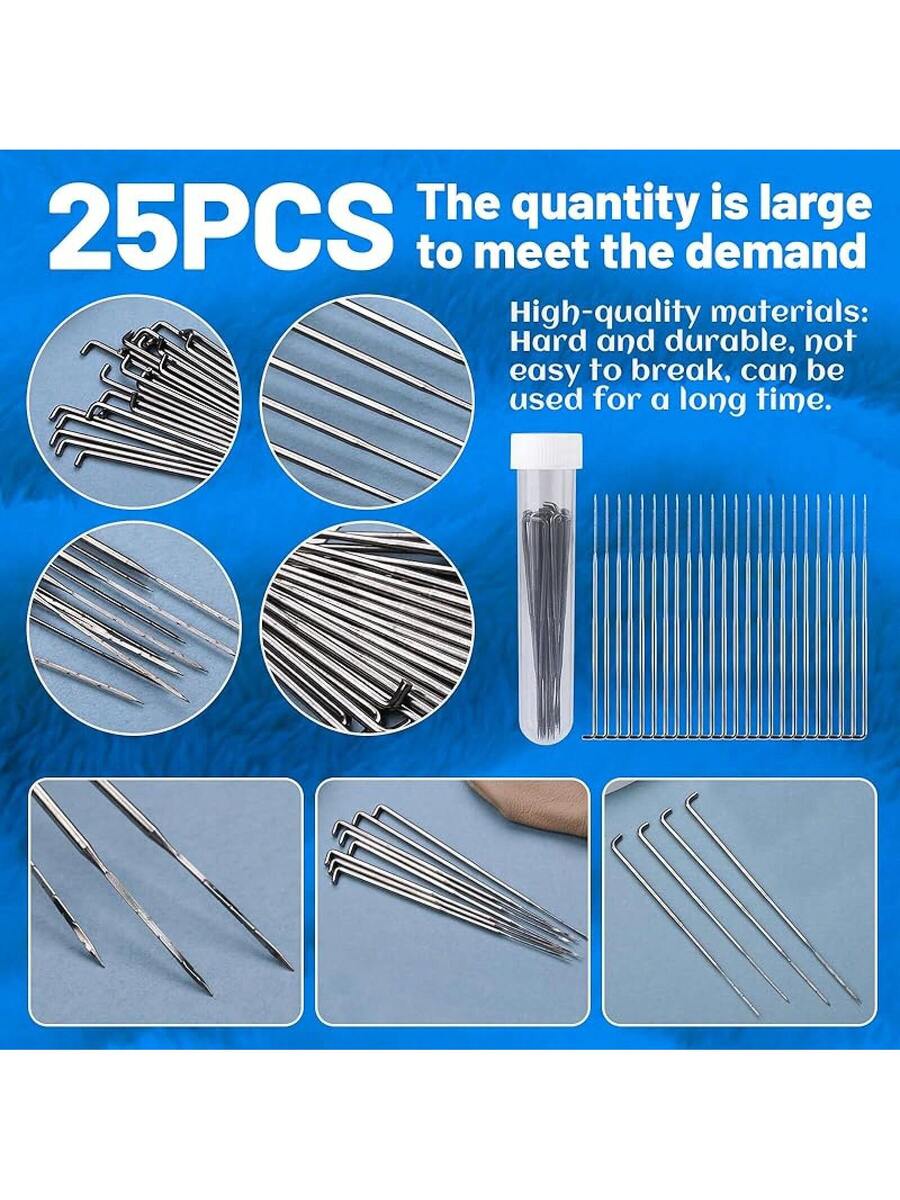 130 PCS Wool Felting Needles Kit with Metal Storage Box