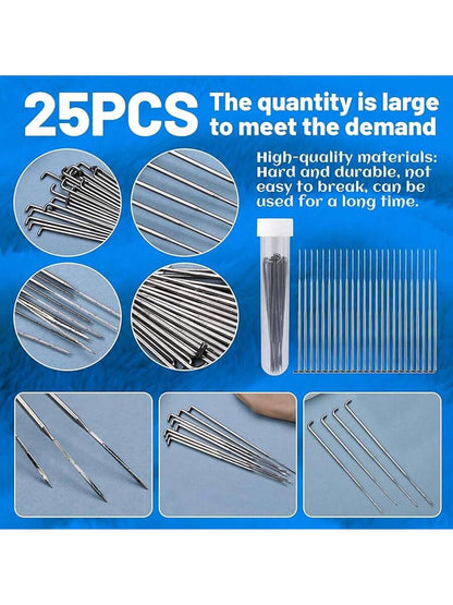 130 PCS Wool Felting Needles Kit with Metal Storage Box