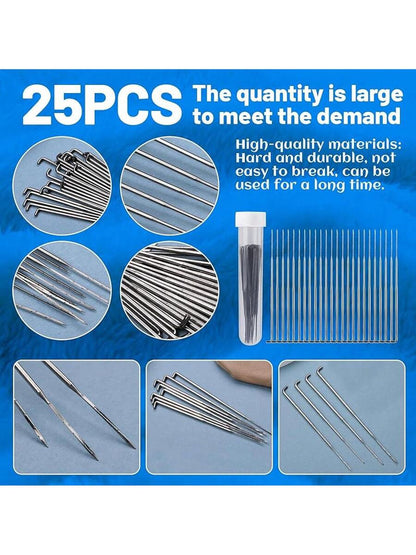 130 PCS Wool Felting Needles Kit with Metal Storage Box