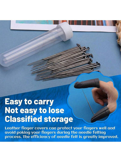 130 PCS Wool Felting Needles Kit with Metal Storage Box