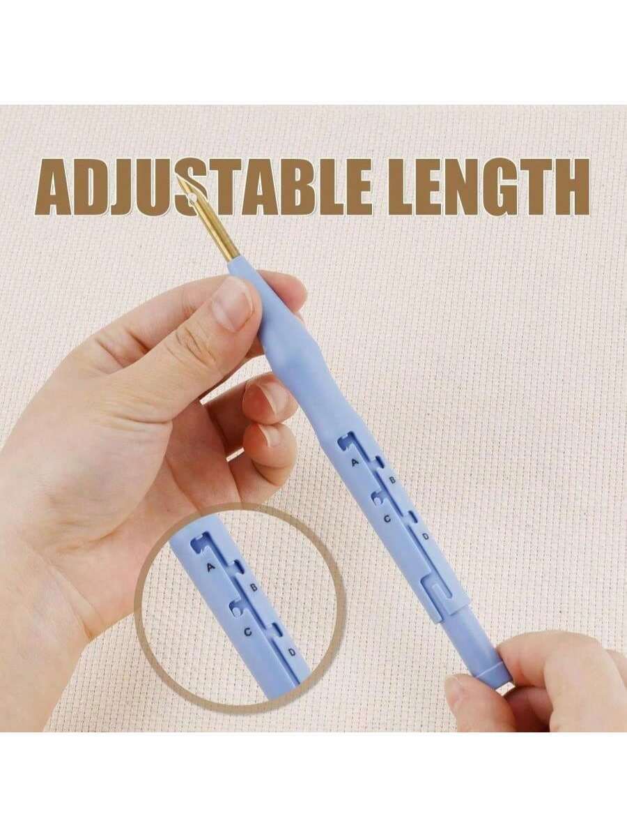 13pcs Punch Needle Kit, Adjustable Punch Embroidery Kit with 9 Embroidery Needles