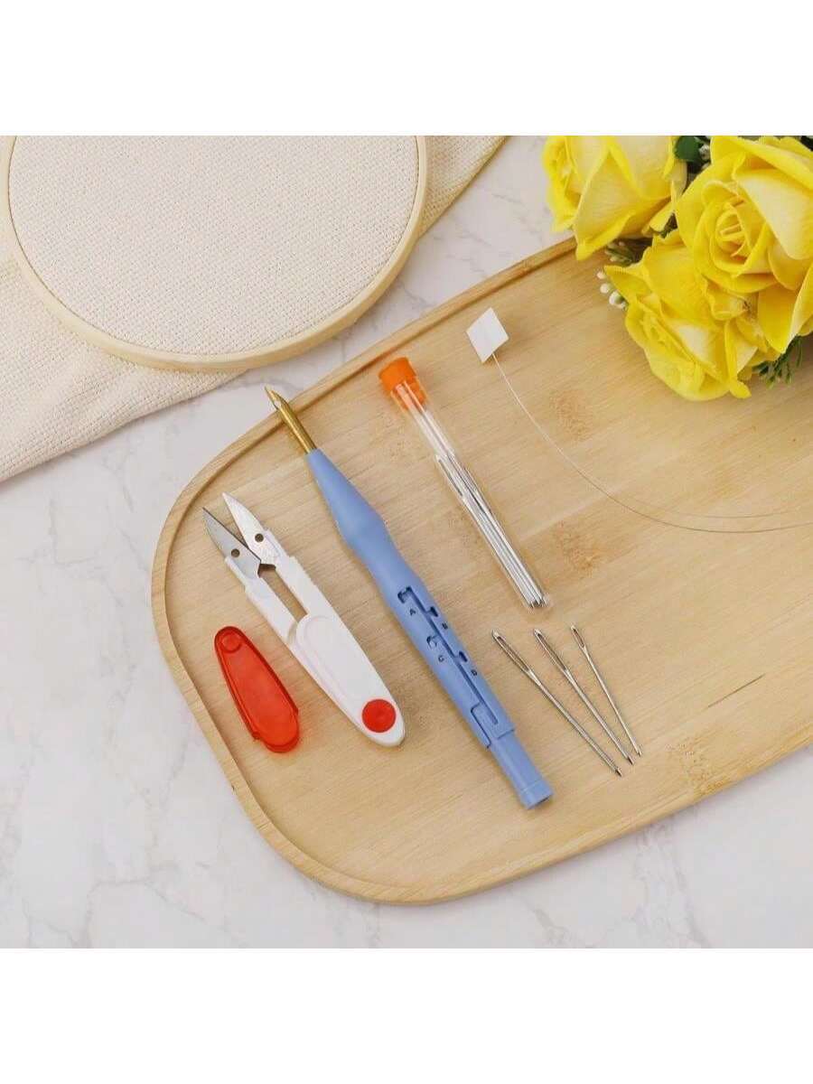 13pcs Punch Needle Kit, Adjustable Punch Embroidery Kit with 9 Embroidery Needles