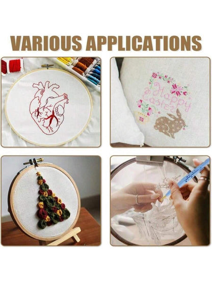 13pcs Punch Needle Kit, Adjustable Punch Embroidery Kit with 9 Embroidery Needles