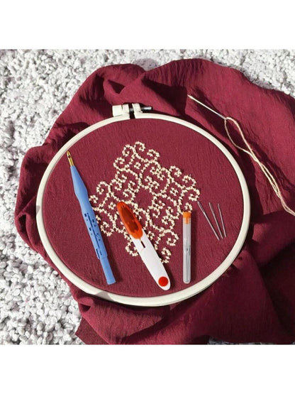 13pcs Punch Needle Kit, Adjustable Punch Embroidery Kit with 9 Embroidery Needles