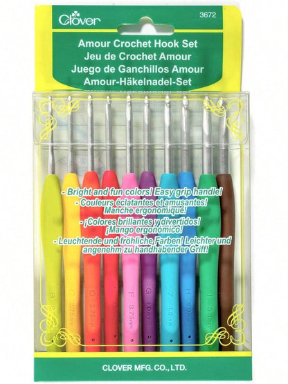 Clover 3672 Amour Crochet Hook Set (10 Sizes)