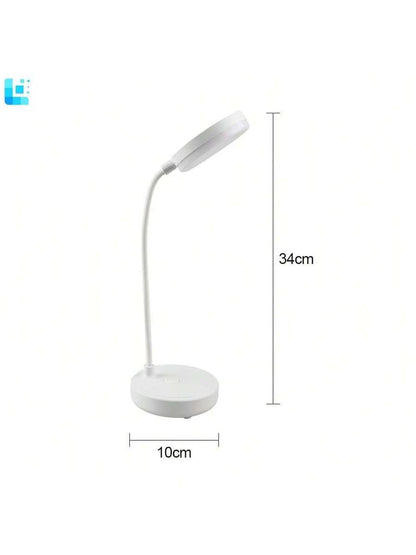 Touch Dimmable Flexible Night Lamp, USB Rechargeable Gooseneck Desk Light