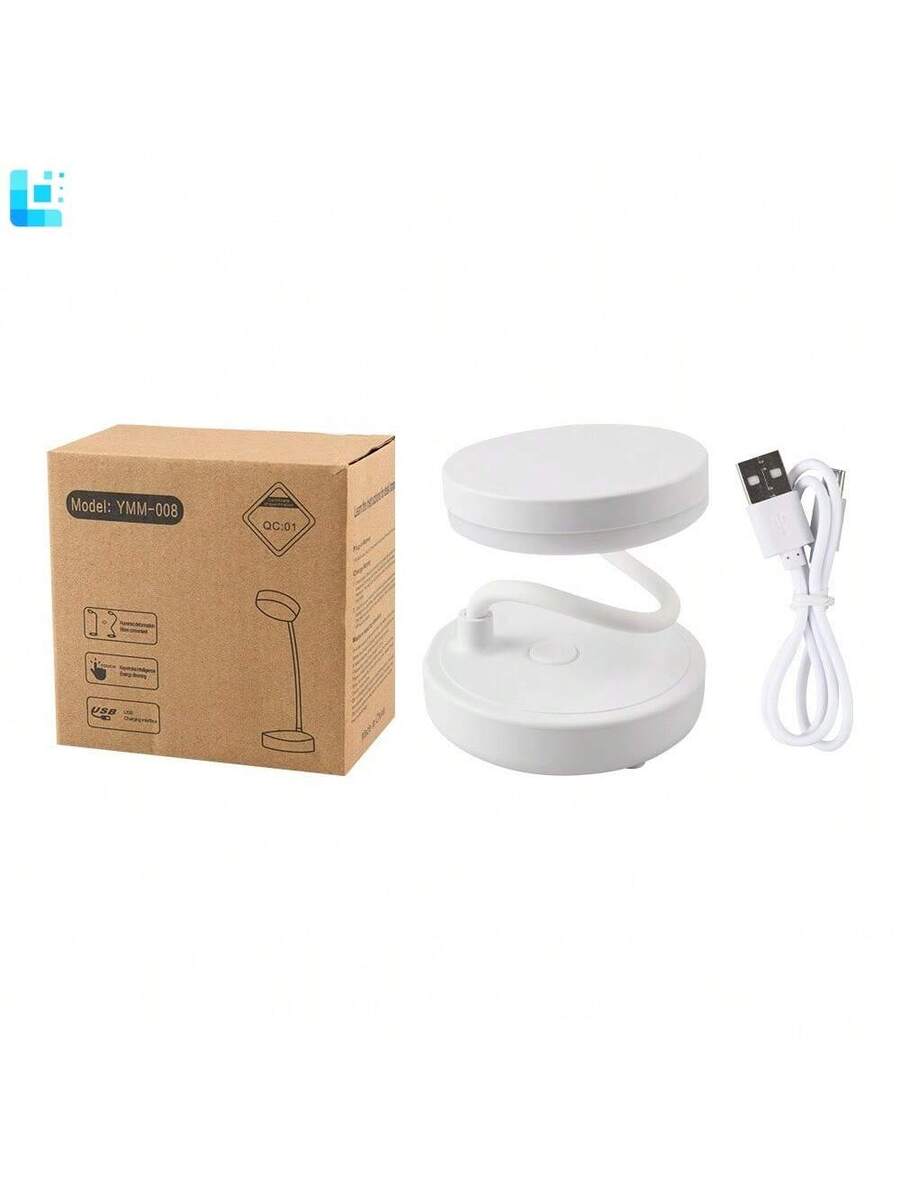 Touch Dimmable Flexible Night Lamp, USB Rechargeable Gooseneck Desk Light