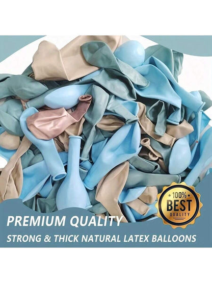 134pcs 5-12-18 Inch Macaron Blue Gold Latex Balloons Arch Garland